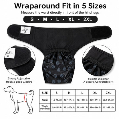 Male Dog Urine Wrap with 50 Bags – Stops Indoor Marking