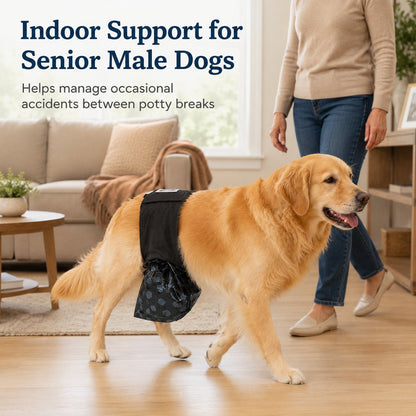 Male Dog Urine Wrap with 50 Bags – Stops Indoor Marking
