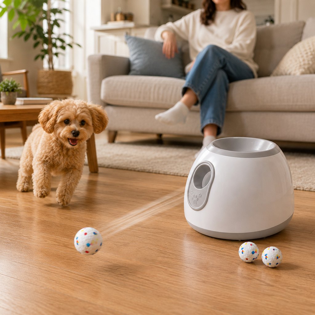 Mini Automatic Dog Ball Launcher – Fetch Made Easy