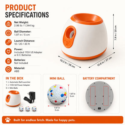 Mini Automatic Dog Ball Launcher – Fetch Made Easy