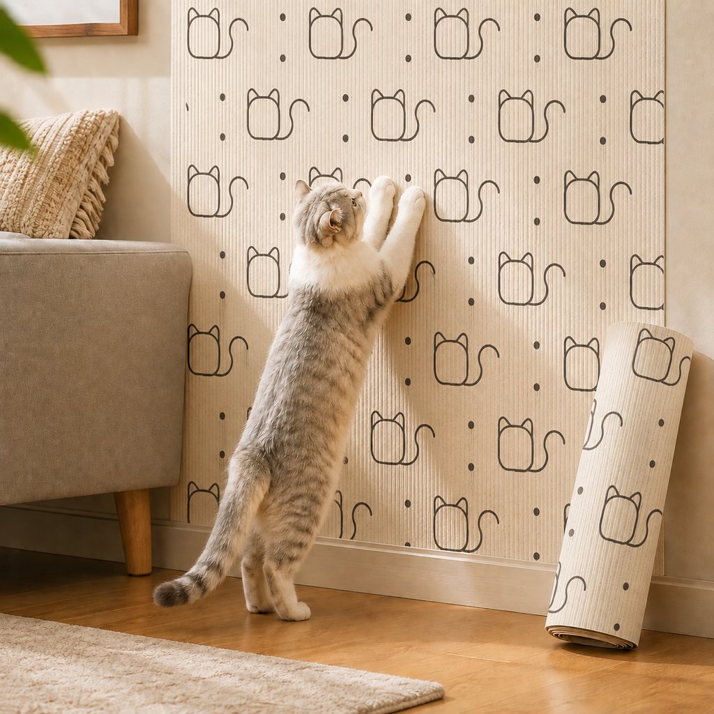 Cuttable Cat Scratch Mat – Wall & Furniture Protection