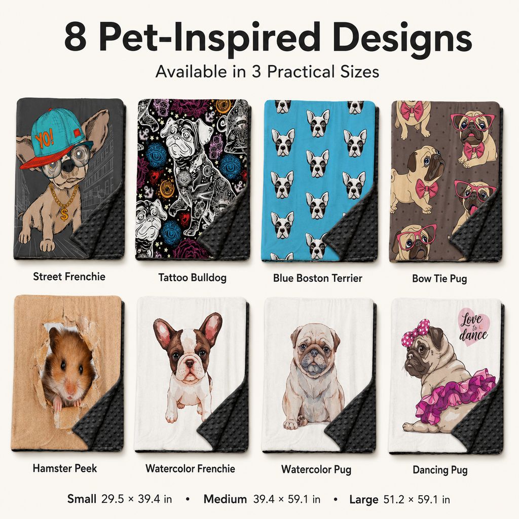 Layered Minky Pet Blanket – Soft Comfort Anywhere