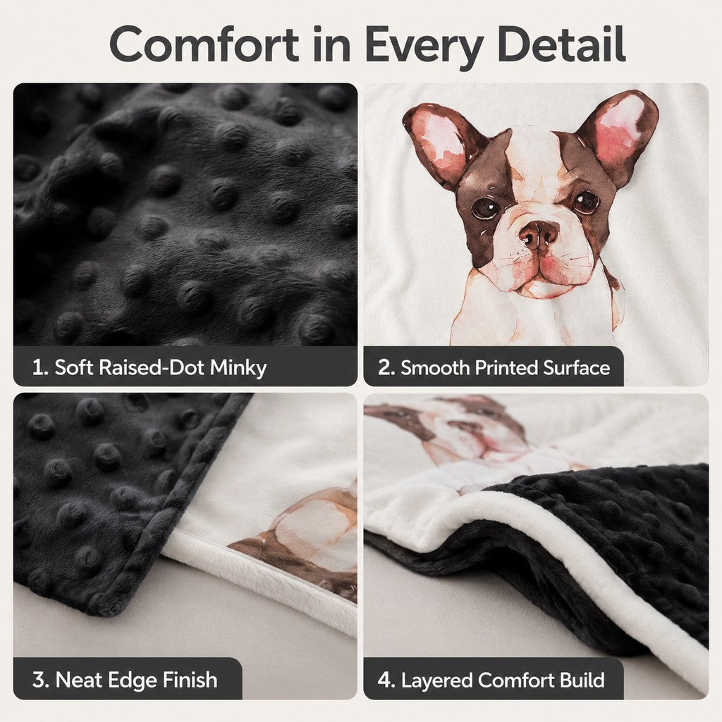 Layered Minky Pet Blanket – Soft Comfort Anywhere