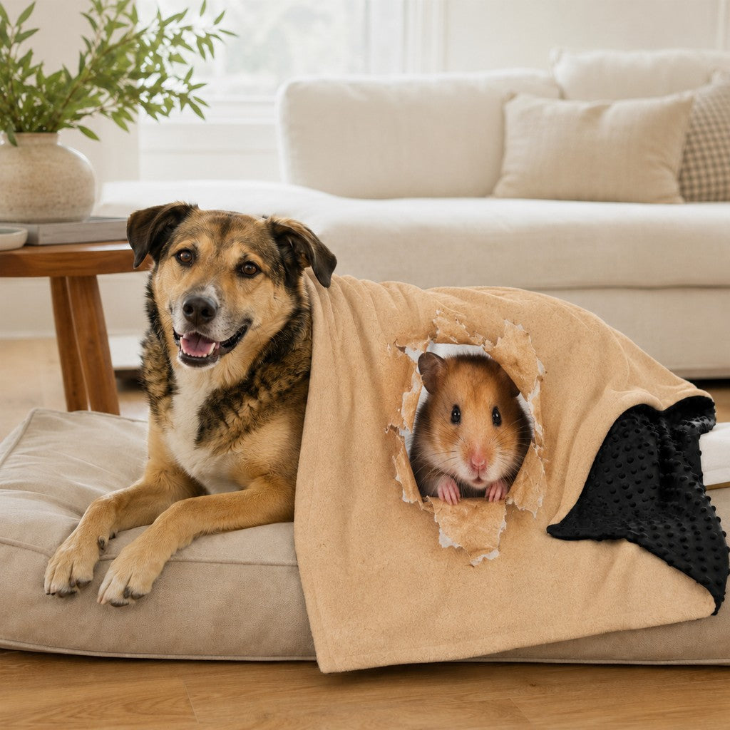 Layered Minky Pet Blanket – Soft Comfort Anywhere