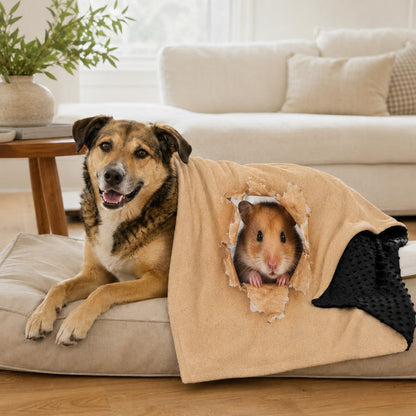Layered Minky Pet Blanket – Soft Comfort Anywhere
