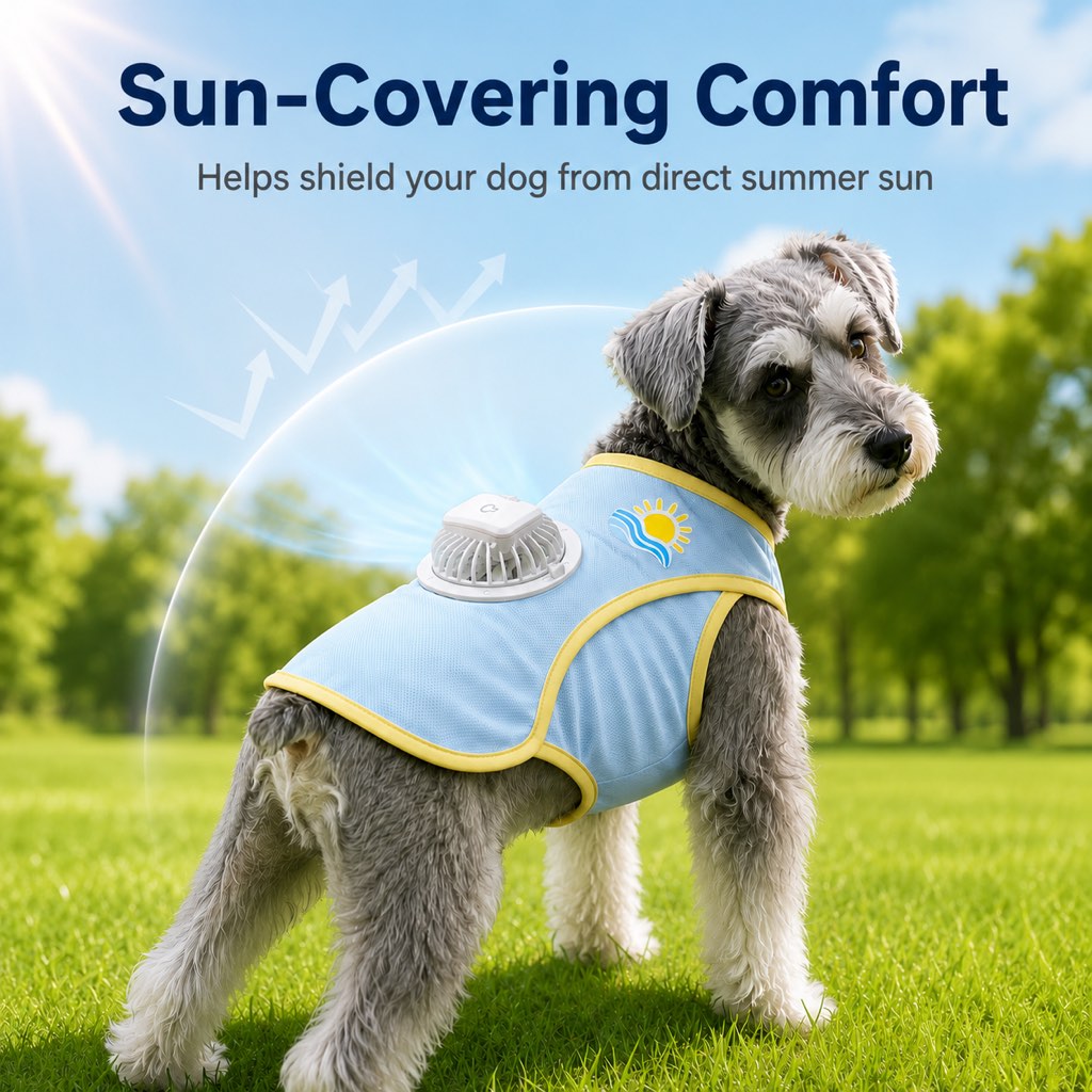 Cooling Fan Dog Summer Vest – Outdoor Heat Relief