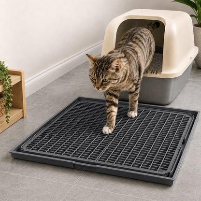 Double-Layer Cat Litter Mat – Traps Litter, Cleaner Floors