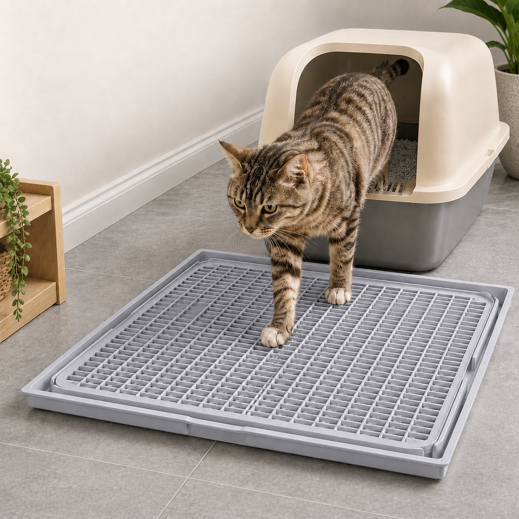 Double-Layer Cat Litter Mat – Traps Litter, Cleaner Floors