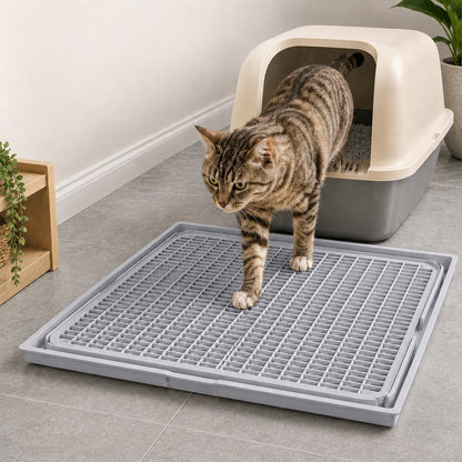 Double-Layer Cat Litter Mat – Traps Litter, Cleaner Floors