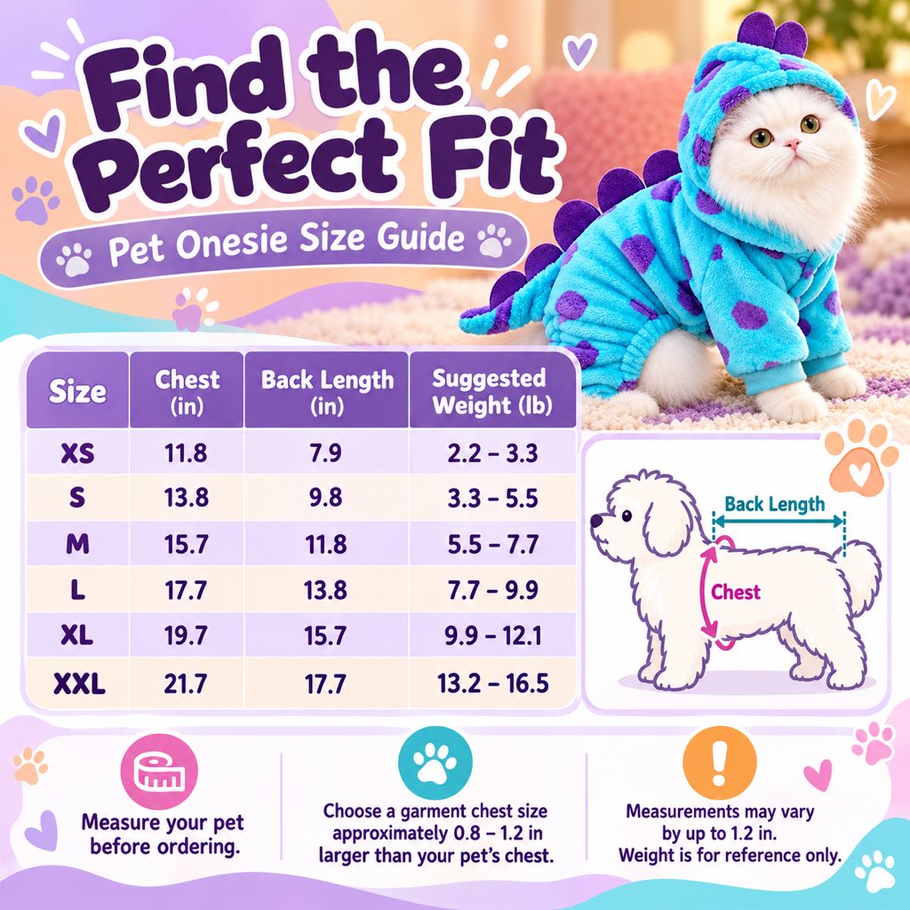 Monster Hooded Pet Onesie – Plush & Cozy
