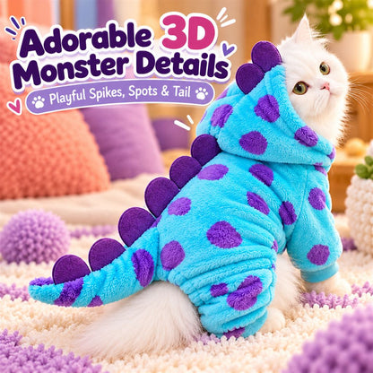 Monster Hooded Pet Onesie – Plush & Cozy