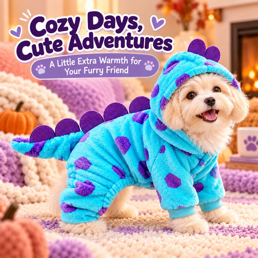 Monster Hooded Pet Onesie – Plush & Cozy