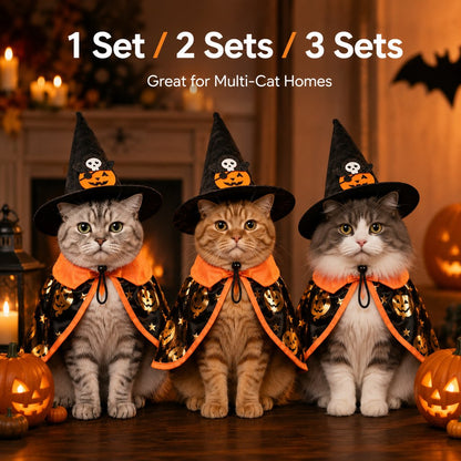 Cat Witch Hat & Cape Set – Easy Halloween Look