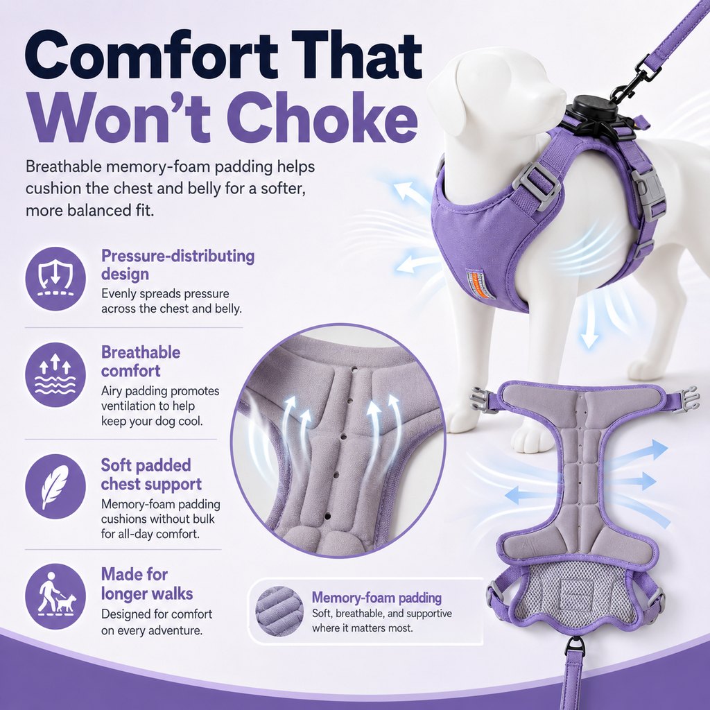2-in-1 No-Pull Harness – Built-In Retractable Leash