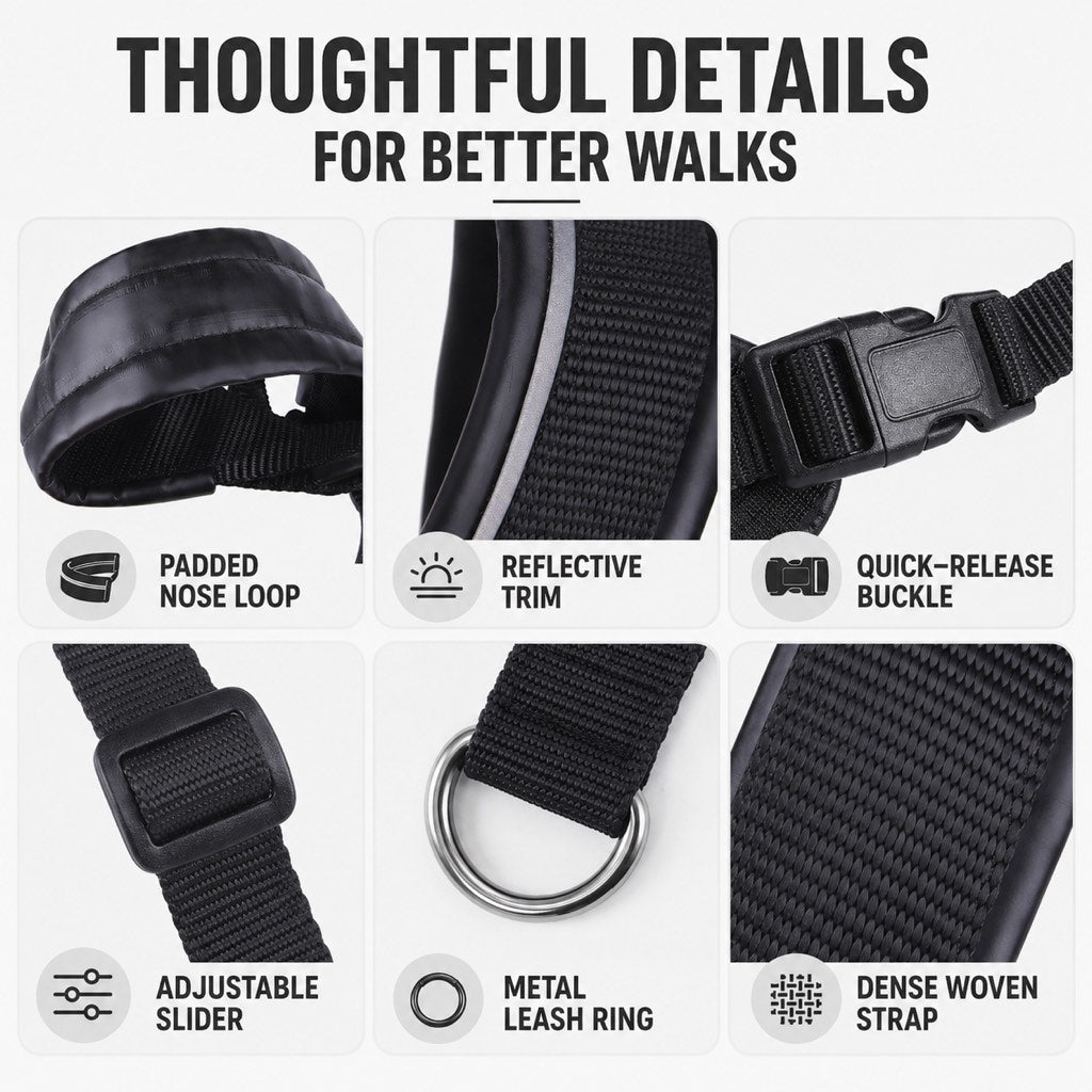 No-Pull Dog Head Halter – Calmer Daily Walks