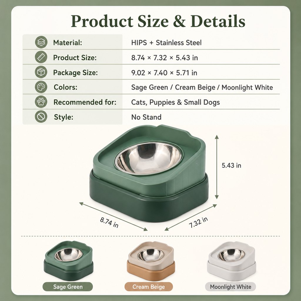 Elevated Slow Feeder Bowl – Slower Meals, Less Mess