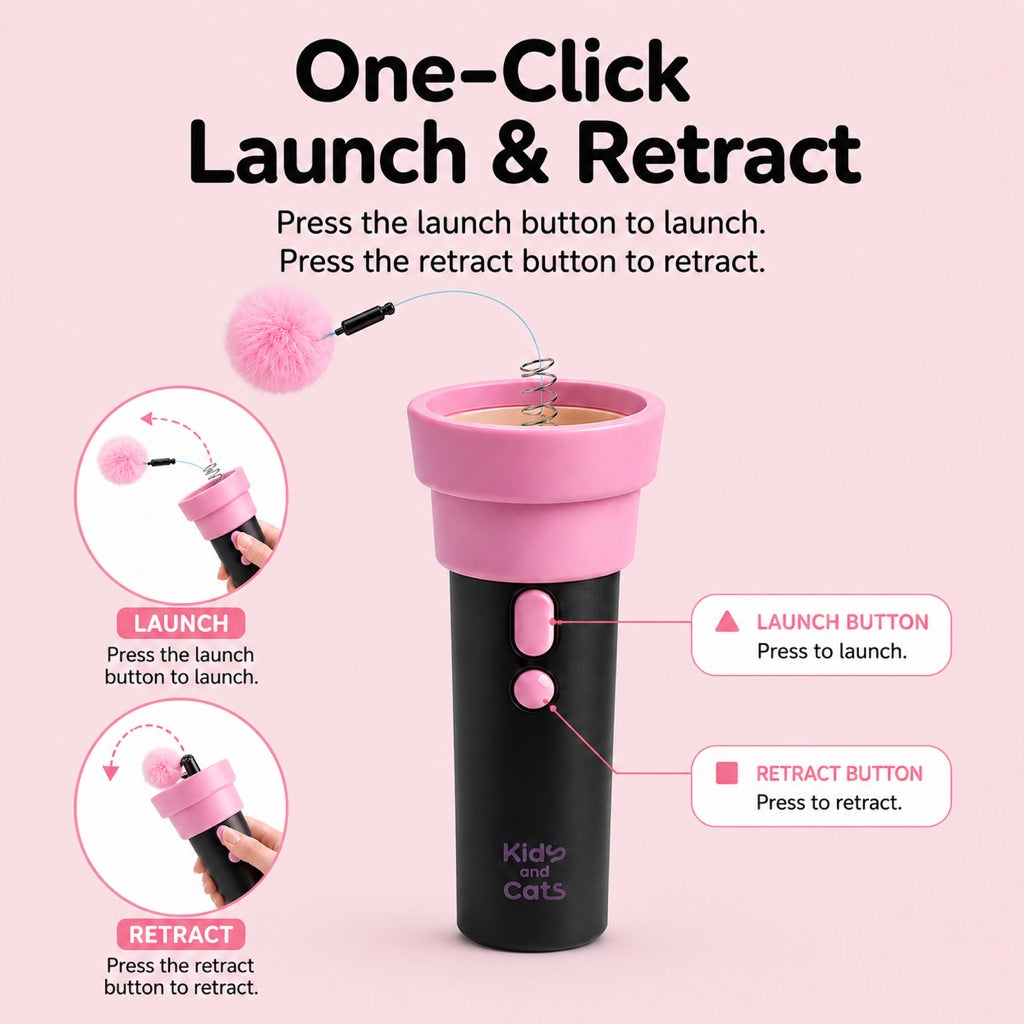 Electric Cat Teaser Launcher – Hands-Free Chase Play
