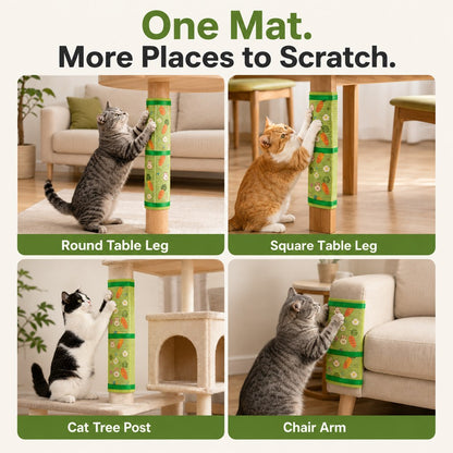 Wrap-Around Sisal Cat Scratcher – Protects Table Legs