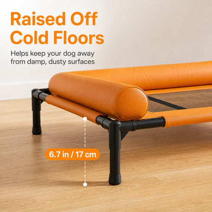 Elevated Dog Cot with Bolsters – Cooler, Breathable Naps