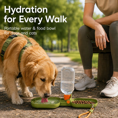 Folding Pet Water & Food Cup – Leak-Resistant Travel