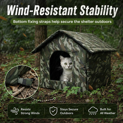 Outdoor Cat House – Weather-Resistant Cozy Shelter