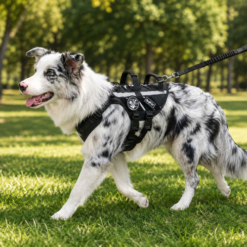 Outdoor Dog Harness & Bungee Leash Set – Hike Ready