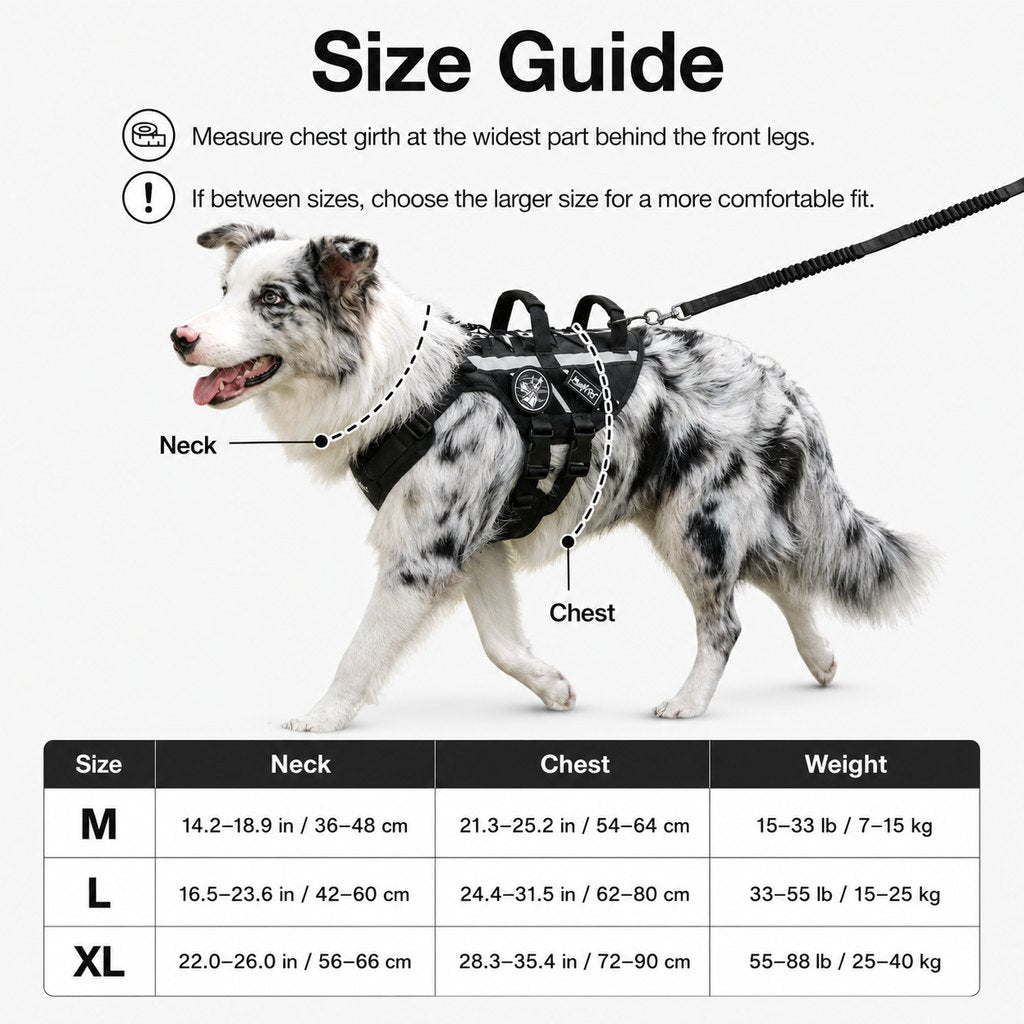 Outdoor Dog Harness & Bungee Leash Set – Hike Ready