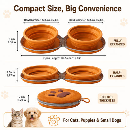 2-in-1 Collapsible Travel Bowl – Feed & Hydrate Anywhere