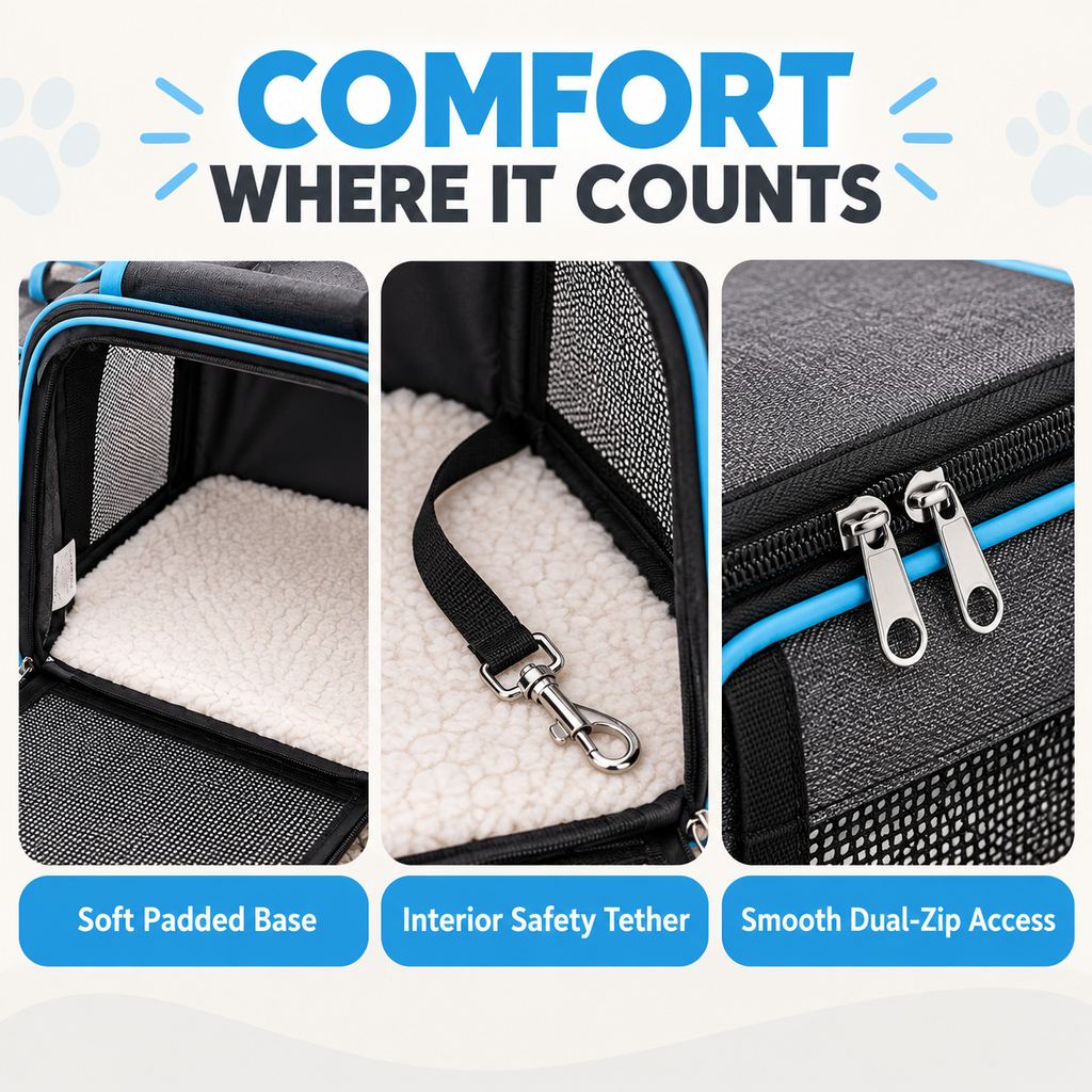 Expandable Pet Carrier – Extra Room for Travel