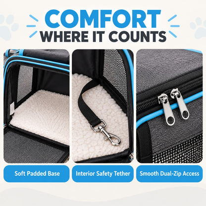 Expandable Pet Carrier – Extra Room for Travel