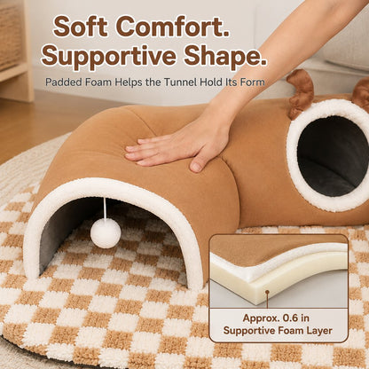 3-in-1 Multi-Cat Tunnel Bed – Rest & Play Together