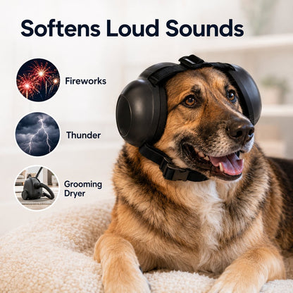 Dog Noise-Reducing Ear Muffs – Calm During Fireworks
