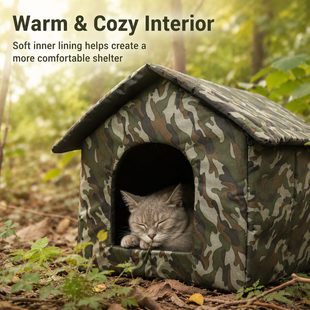 Outdoor Cat House – Weather-Resistant Cozy Shelter
