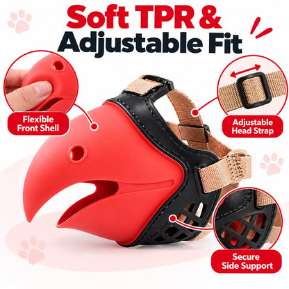Parrot Beak Dog Muzzle – Stops Scavenging & Biting