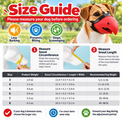Parrot Beak Dog Muzzle – Stops Scavenging & Biting