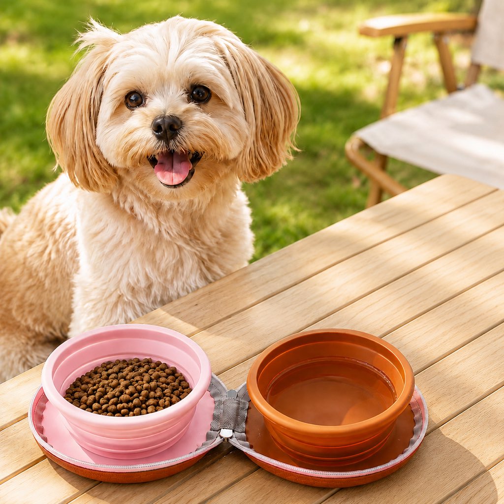 2-in-1 Collapsible Travel Bowl – Feed & Hydrate Anywhere