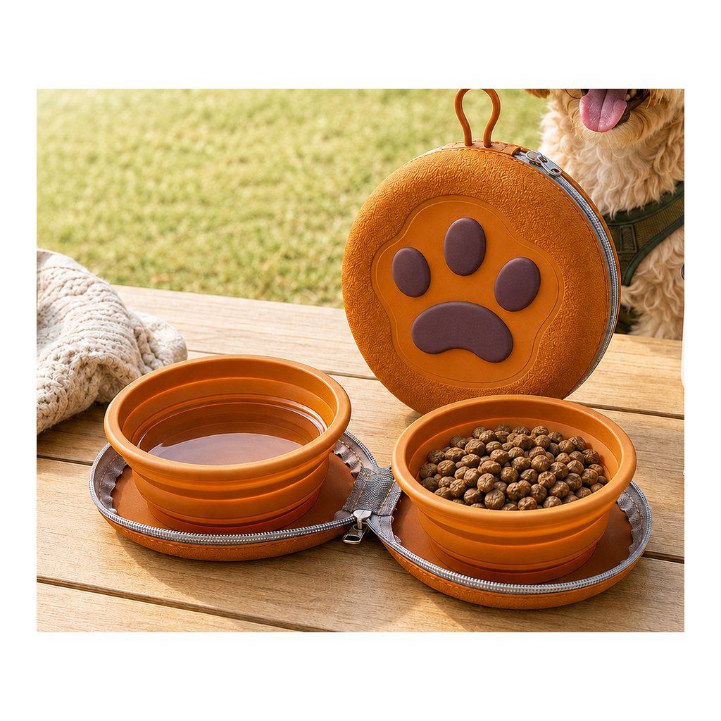 Paw-Shaped Collapsible Travel Bowls – Feed Anywhere