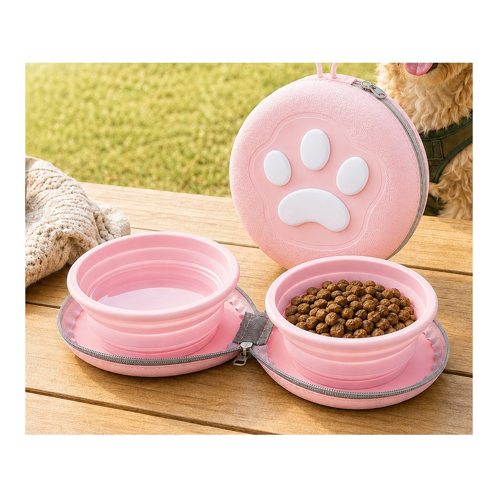 Paw-Shaped Collapsible Travel Bowls – Feed Anywhere