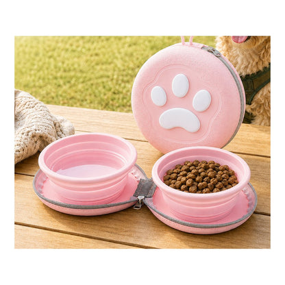 Paw-Shaped Collapsible Travel Bowls – Feed Anywhere