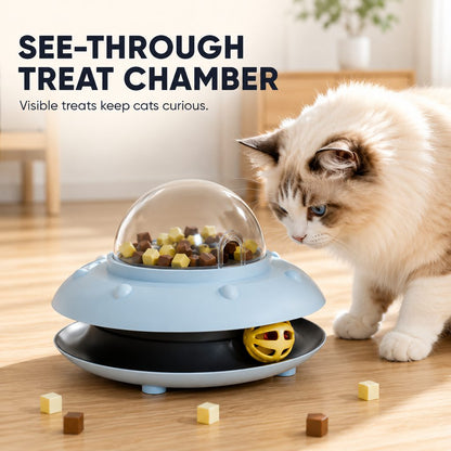 UFO Cat Treat Dispenser Toy – Motion-Activated Puzzle Play
