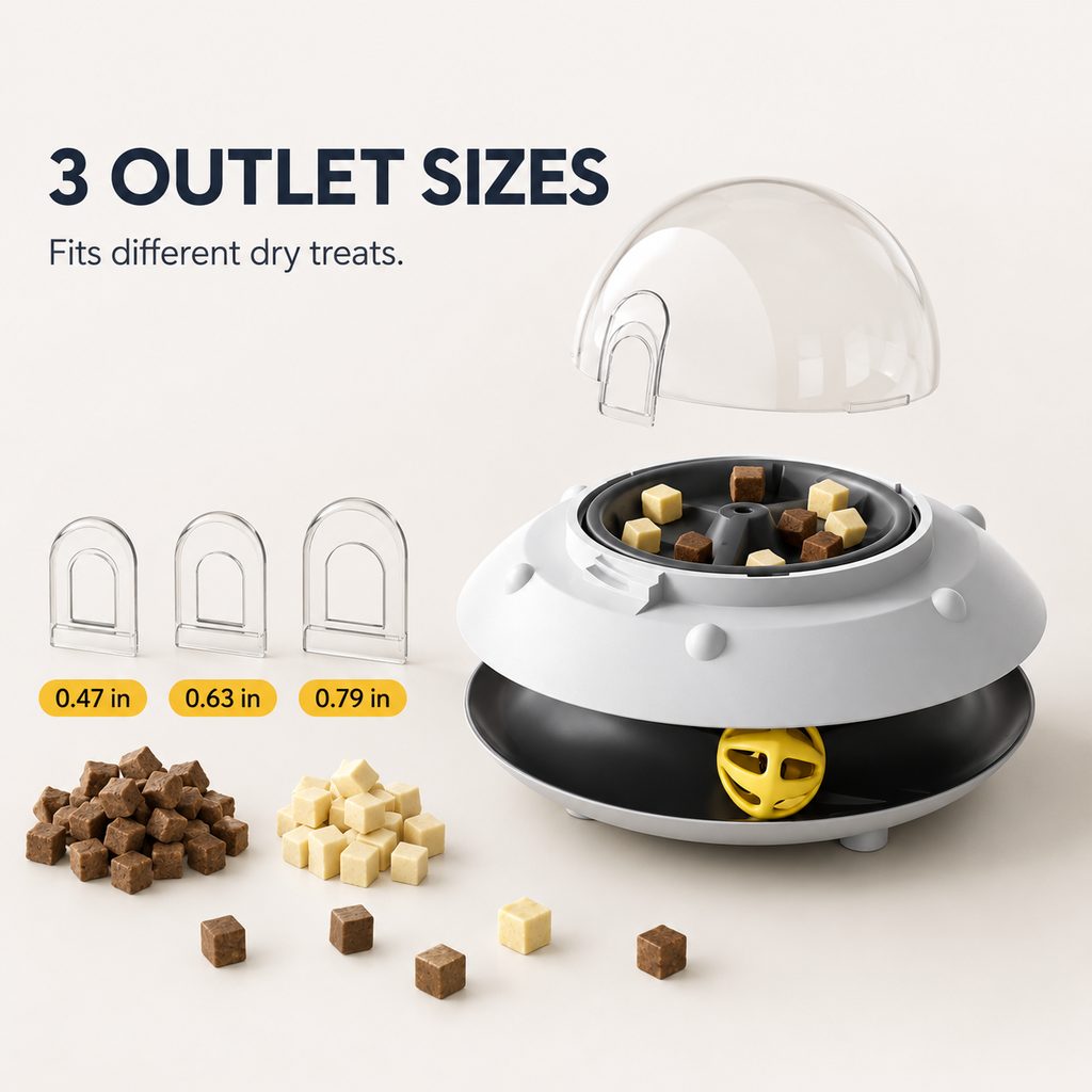 UFO Cat Treat Dispenser Toy – Motion-Activated Puzzle Play