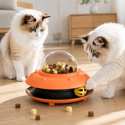 UFO Cat Treat Dispenser Toy – Motion-Activated Puzzle Play