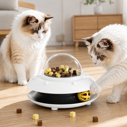UFO Cat Treat Dispenser Toy – Motion-Activated Puzzle Play