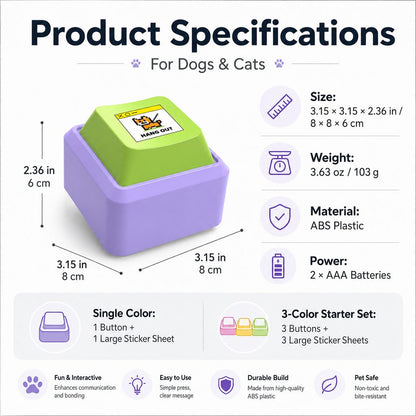 Recordable Pet Talking Buttons – Teach Your Pet to Ask