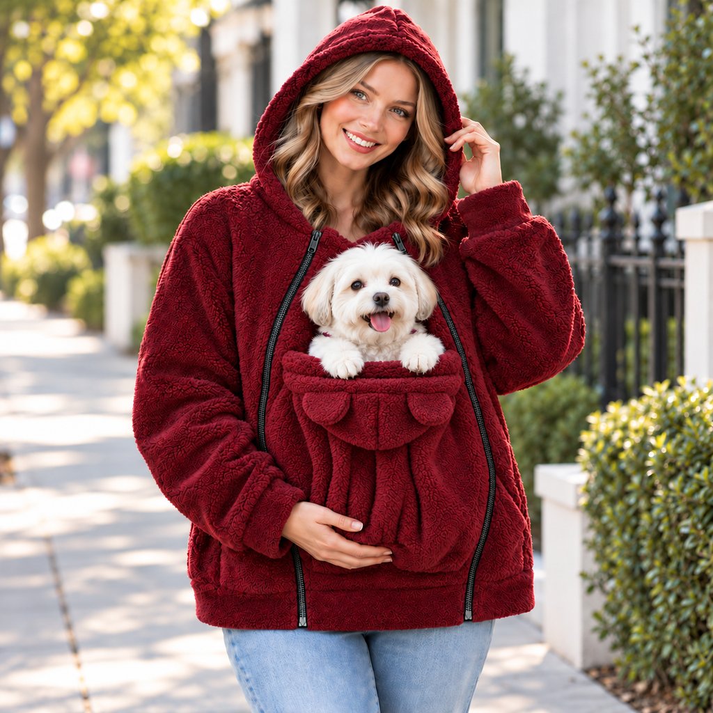 Fleece Pet Carrier Hoodie – Keep Your Pet Close