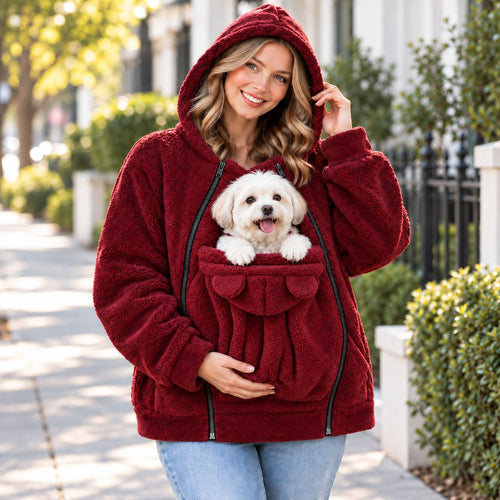 Fleece Pet Carrier Hoodie – Keep Your Pet Close
