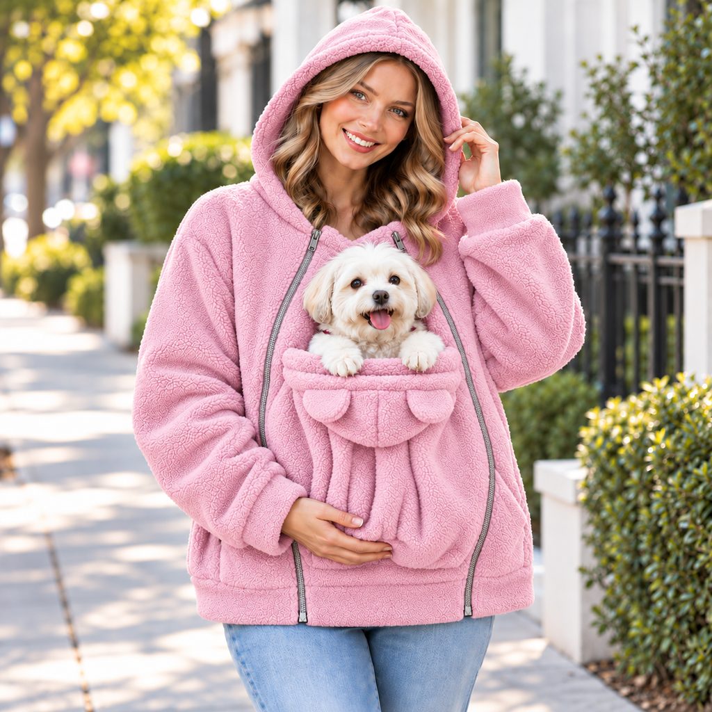 Fleece Pet Carrier Hoodie – Keep Your Pet Close