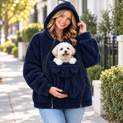 Fleece Pet Carrier Hoodie – Keep Your Pet Close
