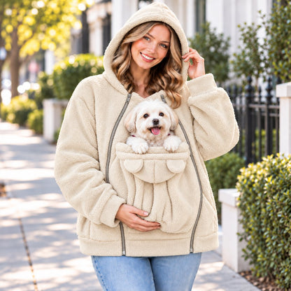 Fleece Pet Carrier Hoodie – Keep Your Pet Close