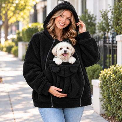 Fleece Pet Carrier Hoodie – Keep Your Pet Close